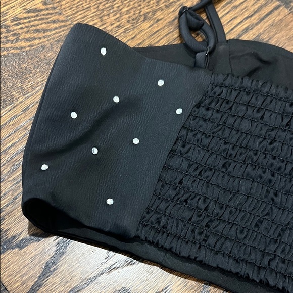 House of Harlow Rhinestone Black crop top - Picture 5 of 6